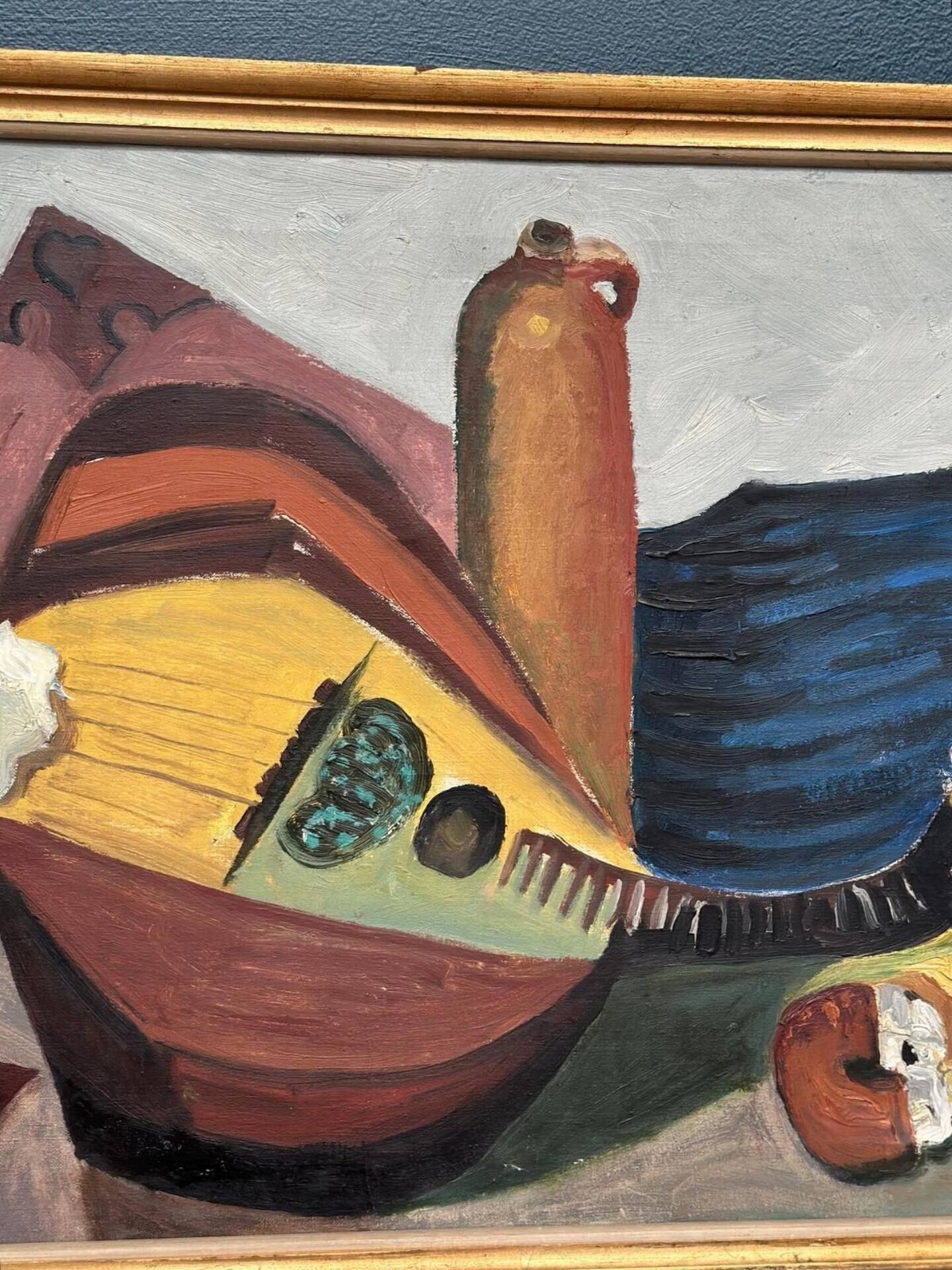Original 20th Century European Oil On Canvas – “Still Life” – Vintage – Framed 55.5 × 74.5 Cm (21.9" × 29.3")
