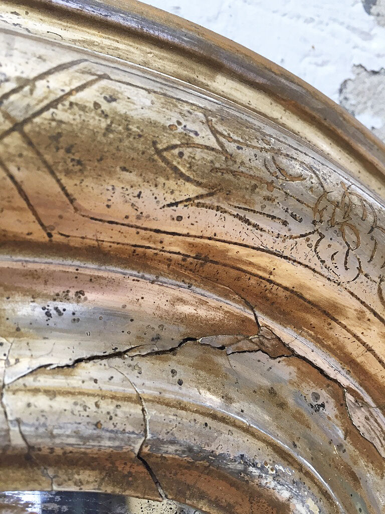 Mirror Louis Philippe flowered 75 x 109 cm