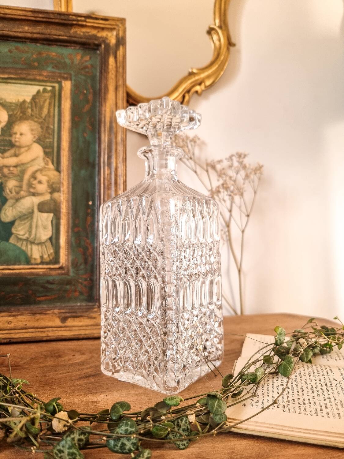 Crystal whiskey decanter, 1950