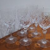 Very Nice Set of 6 Deauville Water Glasses in Bleikristall Crystal