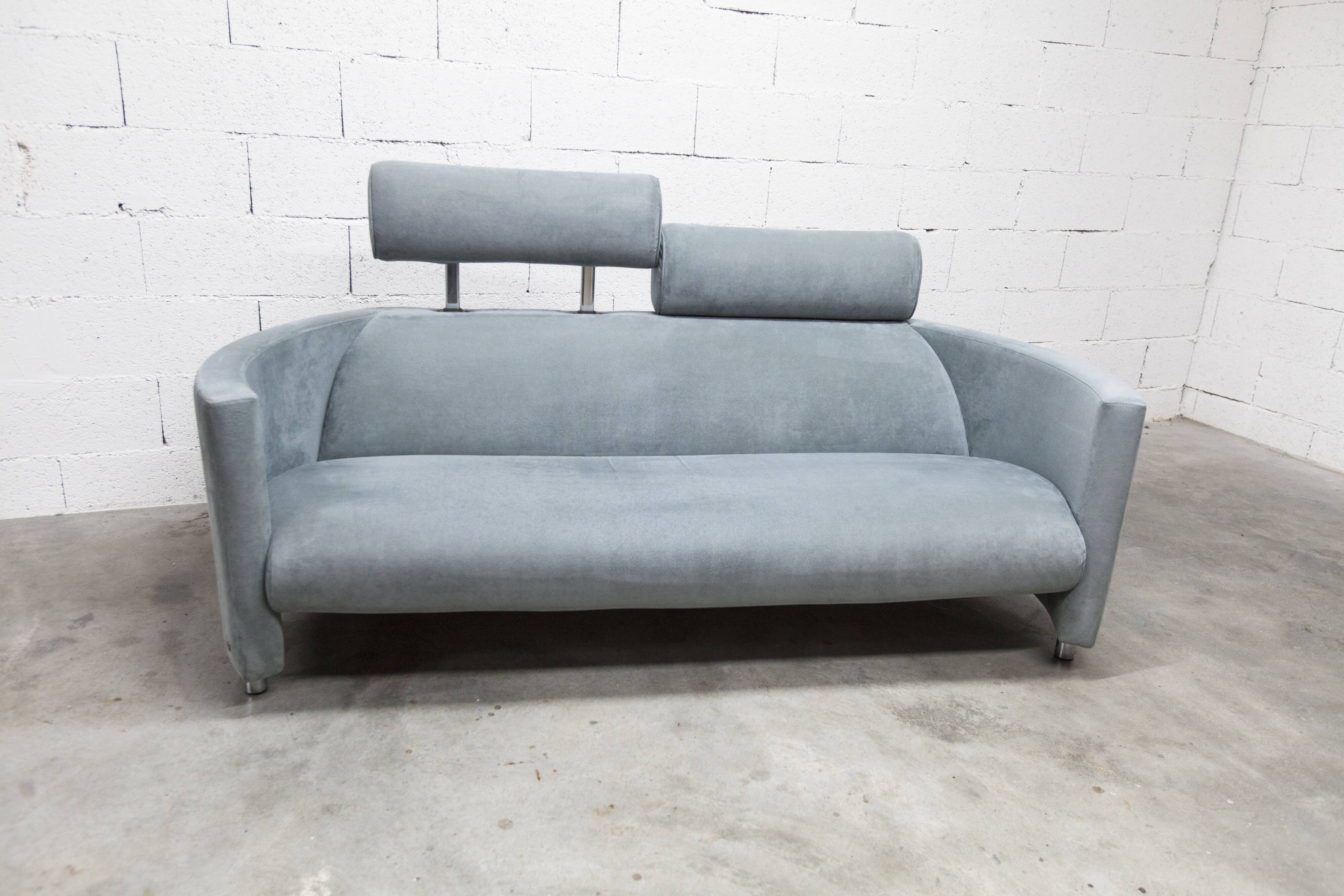 Negresco Sofa Design Bernard Massot for Neology France Moiré Velvet