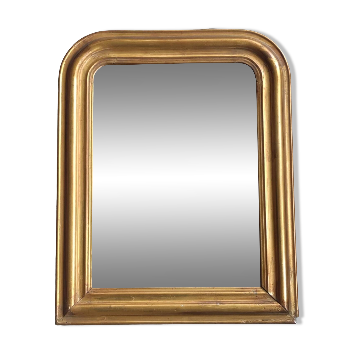 Antique small golden mirror louis philippe