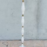 Halogen floor lamp from the 60s in marble ceramic and brass