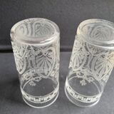 St. louis partie de service à bière art nouveau cristal soufflé et gravé