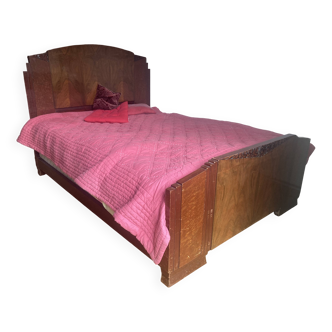 1936 art deco bed mahogany rosewood burl Vavona