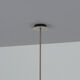 Postmodern hanging lamp in golden metal circa 1980