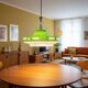 Vintage green UFO-shaped pendant light