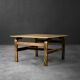 Vintage Rare Mid-Century Scandinavian Modern Brown Oak Coffee Table