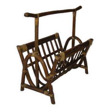 Porte revue bambou, rotin