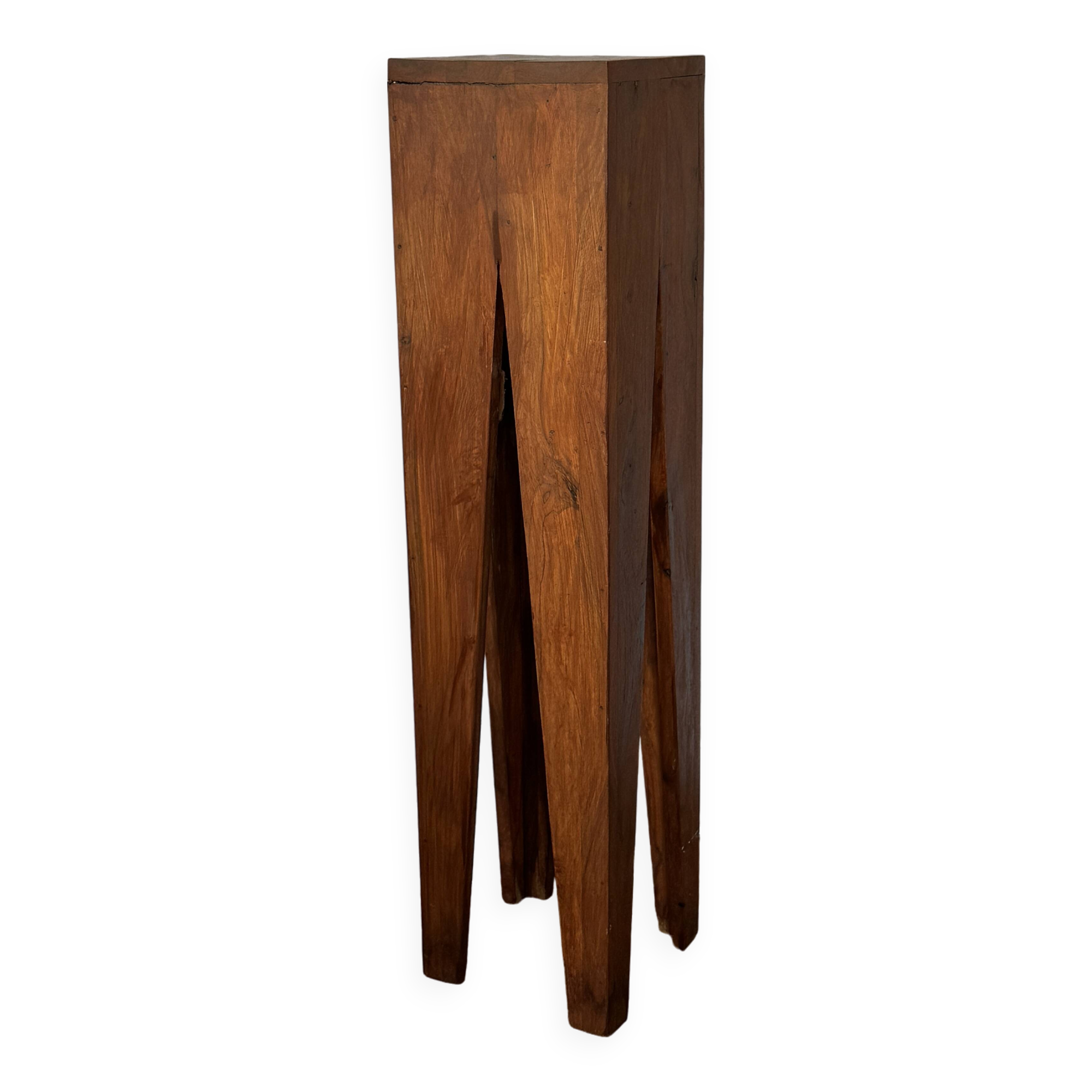 Large vintage wooden stool