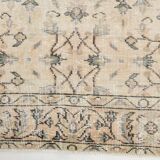 6x10 Vintage Faded Brown & Beige Classic Vintage Rug