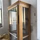19th-century English pine display cabinet