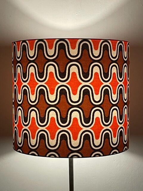 Lampshade novaline h40 d35 fabric 1970