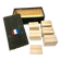 Old wooden construction game in its carrying case - 52 pieces