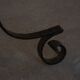 20th-century wrought iron floor lamp with swirling detail, Danish Art Deco.