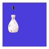 Vintage Encased and Blown Glass Pendant with Orange Murrine, Italy