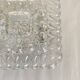 Small square wall light ceiling light molded glass 1970 1980