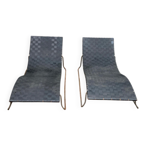 2 chaises longues de - jardin
