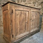 Antique French work cabinet in pine with two doors – rustic country style