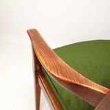 Vintage green mohair armchair eclectic style