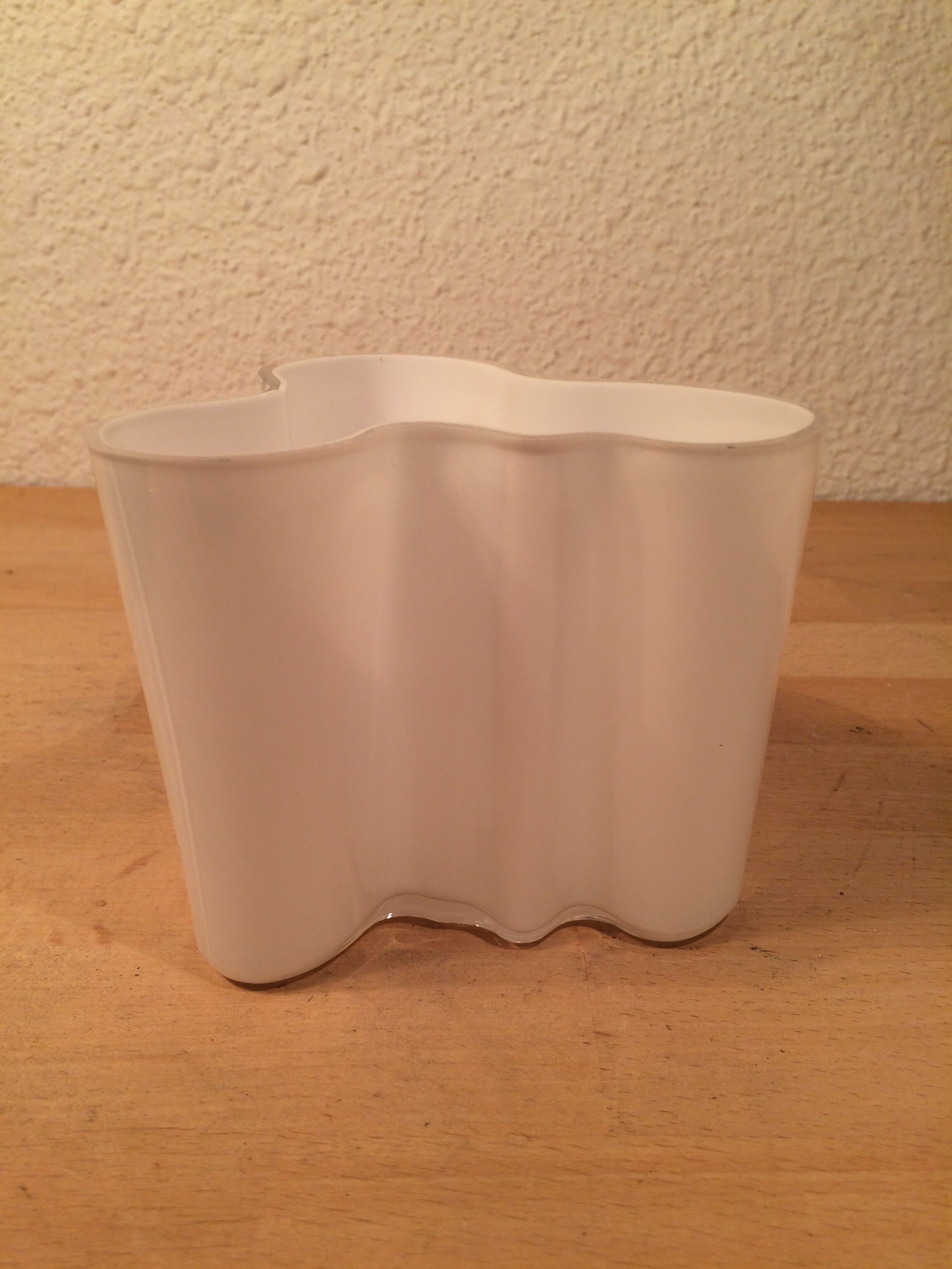 Vase Alvar Aalto Iitala 9.5 cm white glass