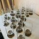 Set of 18 vintage crystal glasses from the 1970s