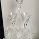 Set of 6 crystal wine glasses 50s