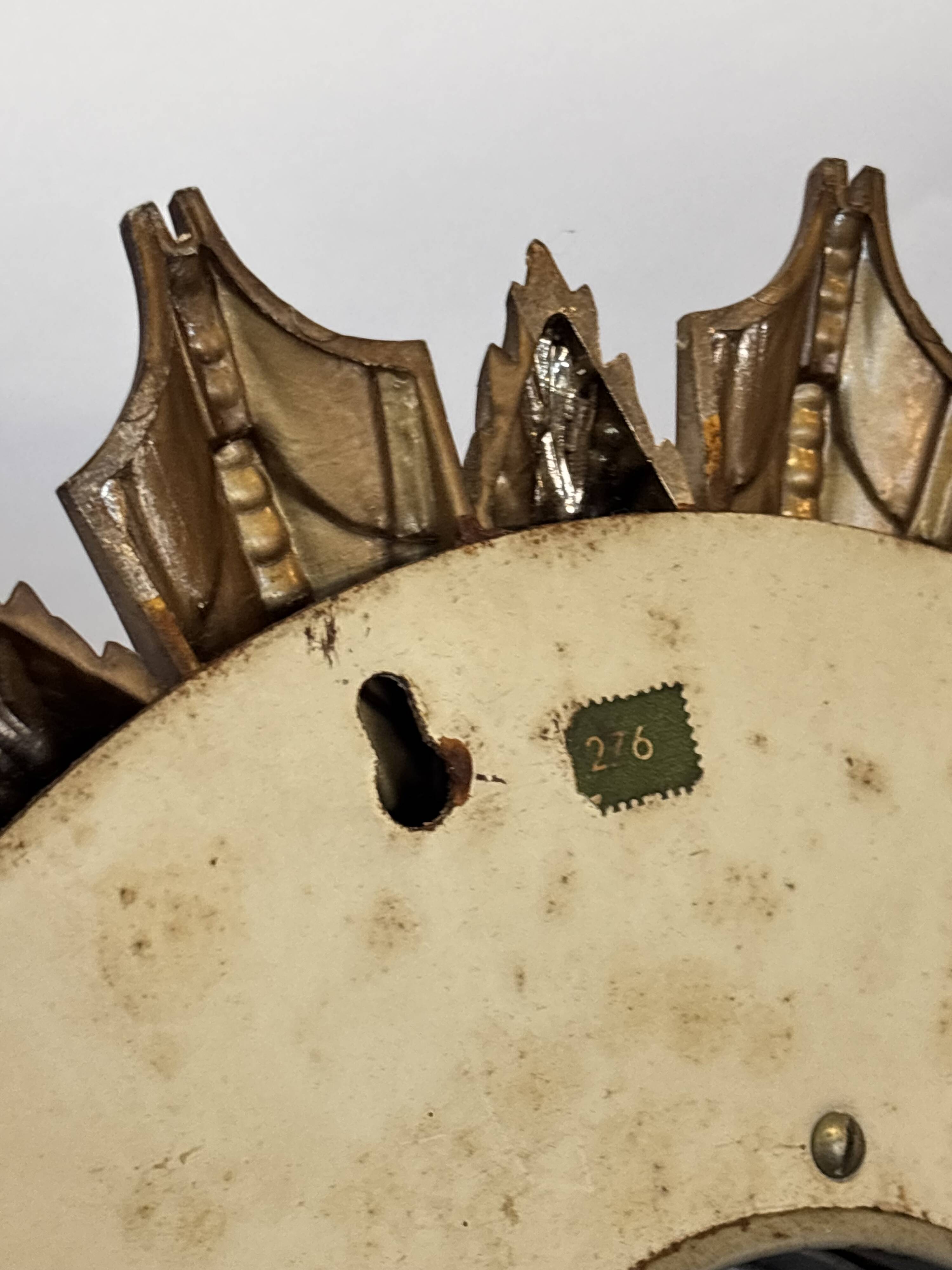 Vintage Hollywood Regency Goldleaf Sunburst Clock