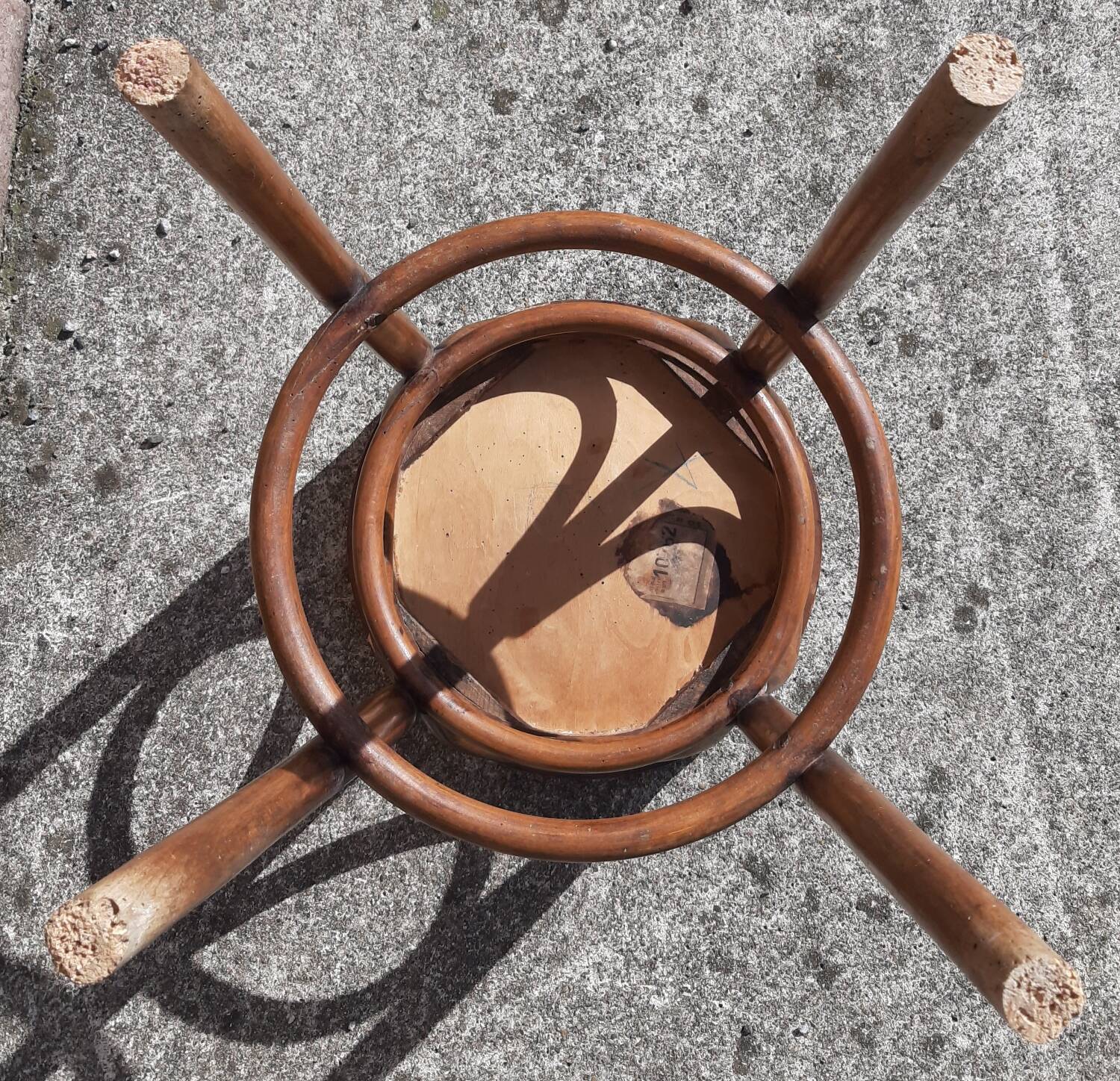 Tabouret de bar en bois courbé (style Thonet)