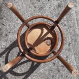 Tabouret de bar en bois courbé (style Thonet)