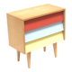 Vintage small chest of drawers in the style of Jiří Jiroutek, made in the 1970s