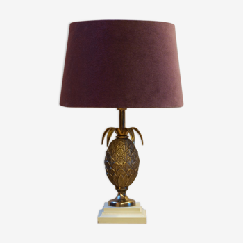 Pineapple 70s brass lamp