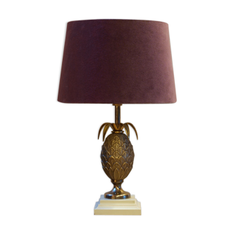 Pineapple 70s brass lamp