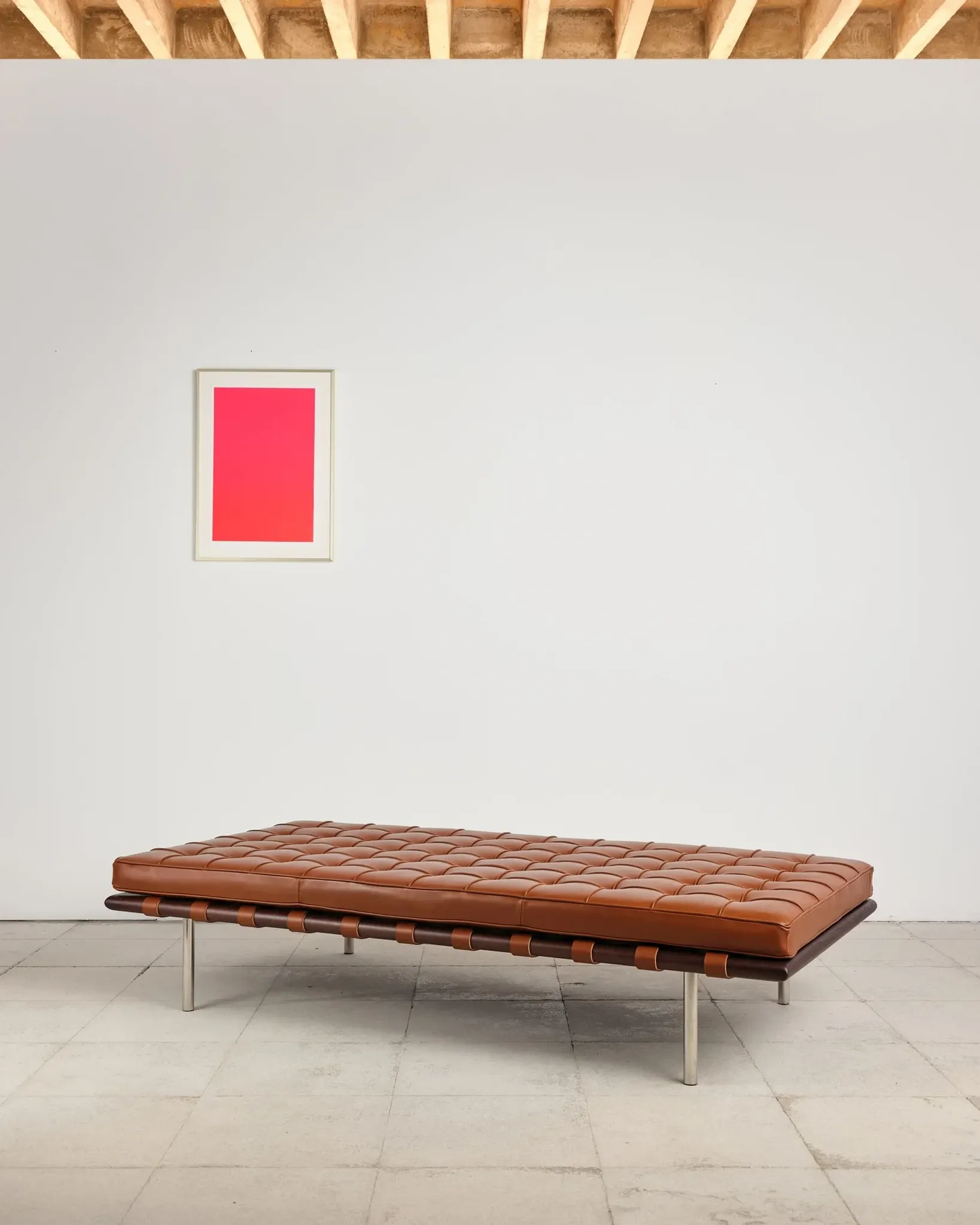 Meridian Barcelona in leather by Mies van der Rohe, Knoll International