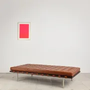 Meridian Barcelona in leather by Mies van der Rohe, Knoll International