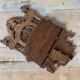 antique foldable wall shelf with openwork wood