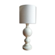 White turned wooden lamp from the 1970s