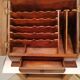 Ecritoire porte courrier  en bois massif vintage