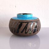 Mid-century modern studio art ceramic vase by Inger Persson for Rörstrand, Sweden, 1970s