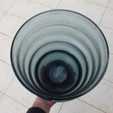 Art Deco vase in frosted blue glass