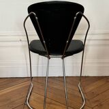 Leather and chrome steel chair - Linda by Arrben