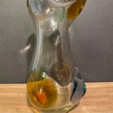 Harlequin vase in crystal murano venice.