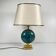 Table lamp Maison Le Dauphin in brass and green malachite imitation, 1980.