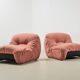 Diego Mattu Pair of Malu Lounge Chairs for 1P Italy 1970s