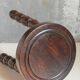 Vintage solid turned wood tripod stool