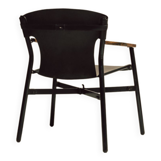 Maërl Galathée Nomade armchair in leather and solid ash