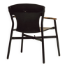 Maërl Galathée Nomade armchair in leather and solid ash