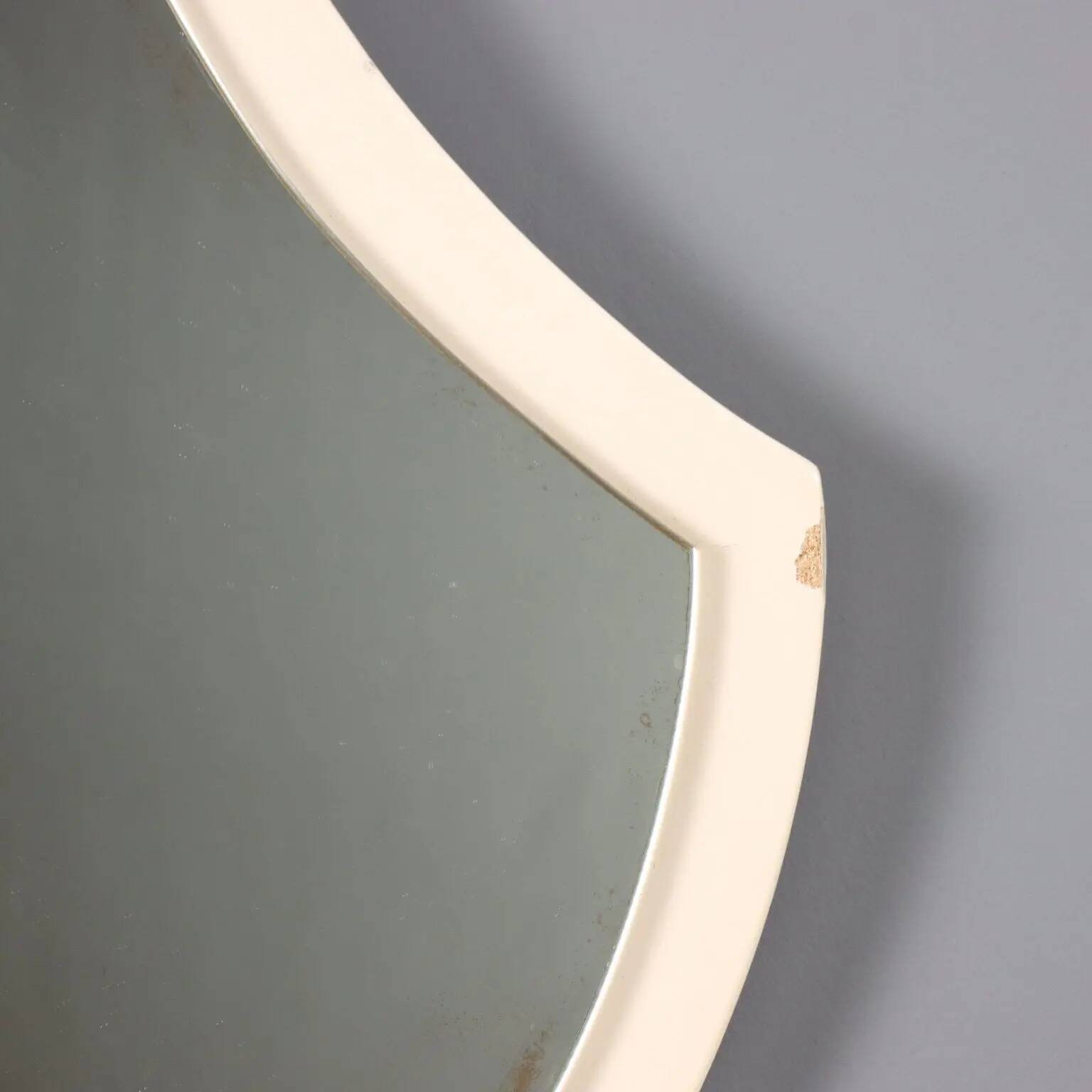 Vintage lacquered wood and mirror glass mirror, design, Italy, 1970s