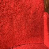2 red moumoute chairs