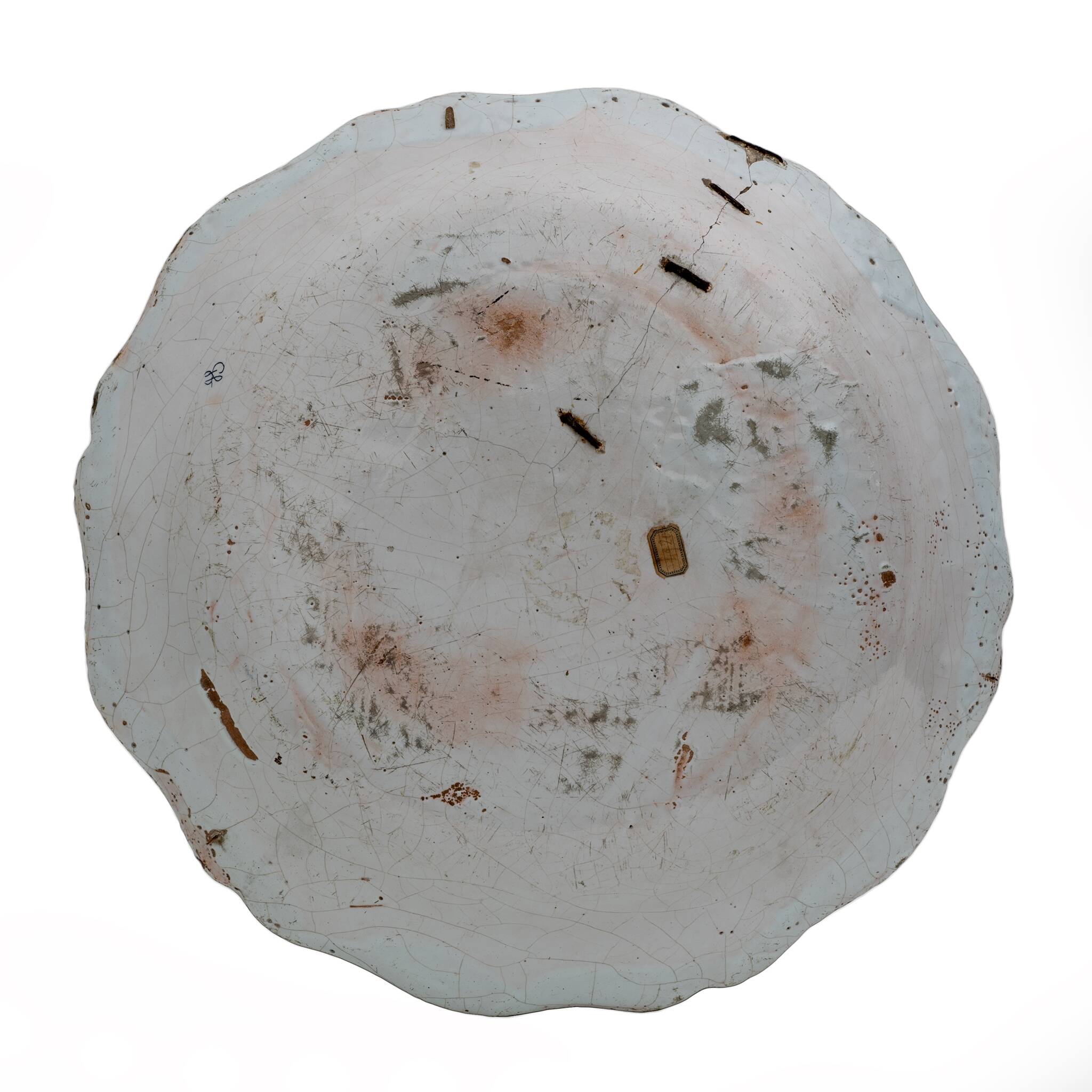 Large Majolica Dish France Rouen Manufactory of Jean-Baptiste Guillibaud 70